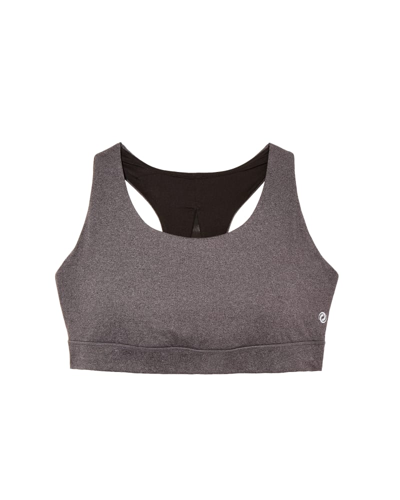 Front of plus size Alm Sports Bra with Mesh Details by ActiveZone | Dia&Co | dia_product_style_image_id:129227